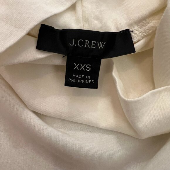 J. CREW White Jersey Turtleneck - 100% Cotton - XXS - NEVER WORN - Picture 5 of 7